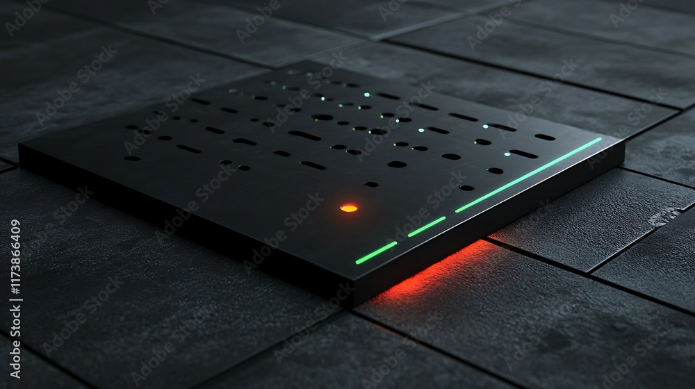 Poster Illuminated Black Panel with Dot Matrix Display