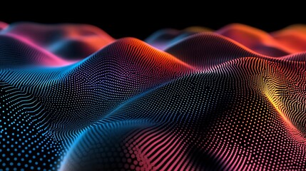 Abstract Colorful Wavy Particle Background Design