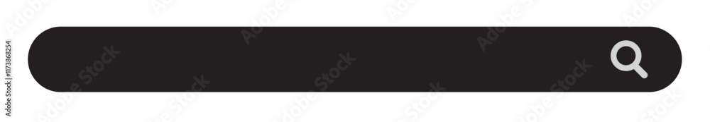Poster simple search bar as part of user interface design. vector illustration.