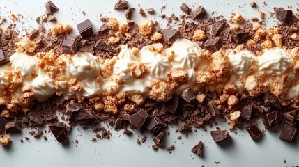 Delightful Chocolate and Creamy Dessert Topping Arrangement