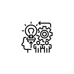 Critical Thinking line icon. Universal creative premium symbol. Vector sign icon logo template. Vector illustration