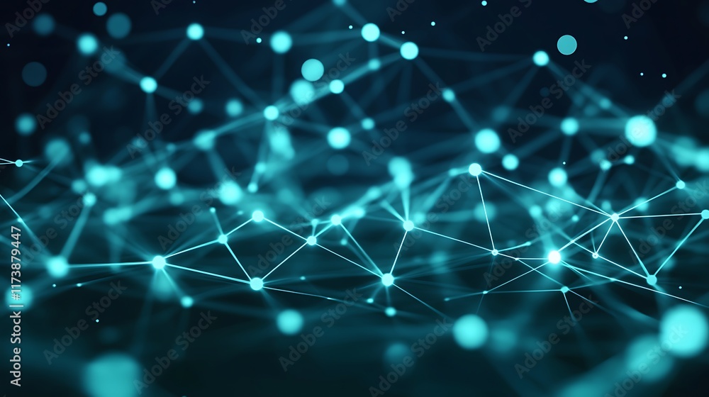 Poster abstract network nodes connections visualization