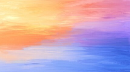 Impressionistic Sunset Reflected on Water