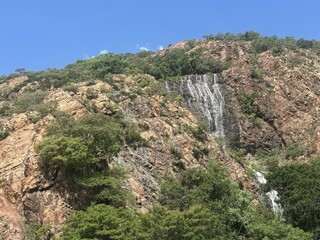 waterfall in the mountains