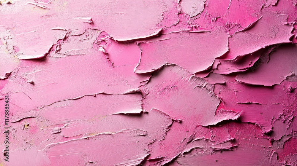 Poster artistic abstract texture in vibrant shades of pink showcasing layered paint and dynamic patterns on
