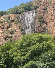 waterfall in the mountains