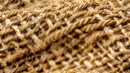 Fototapeta premium A detailed woven texture in rich coffee colors highlights an organic feel, perfect for designs needing earthy warmth and a cozy ambiance in various applications