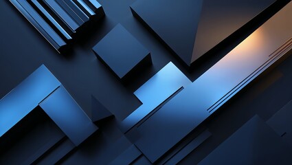 Striking and Sophisticated Abstract Modern Wallpaper Design Featuring a Bold Blend of Black and Blue for a Contemporary Aesthetic