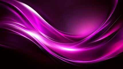 Abstract Purple Waves Dark Background Design