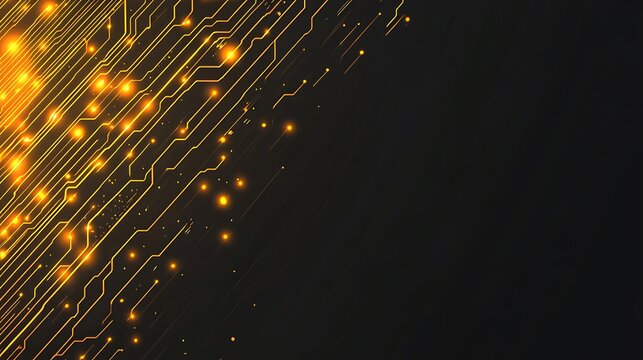 Abstract Glowing Circuit Board Design Lines