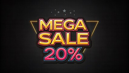 mega sale editable text effect