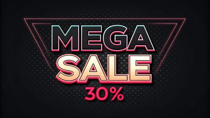 mega sale editable text effect