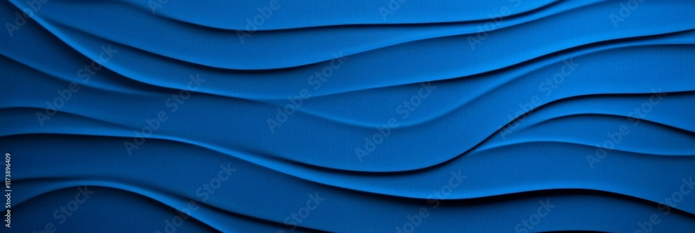Aufkleber Smooth, undulating blue waves create a dynamic and visually appealing background, perfect for modern design projects requiring a sense of flow and energy