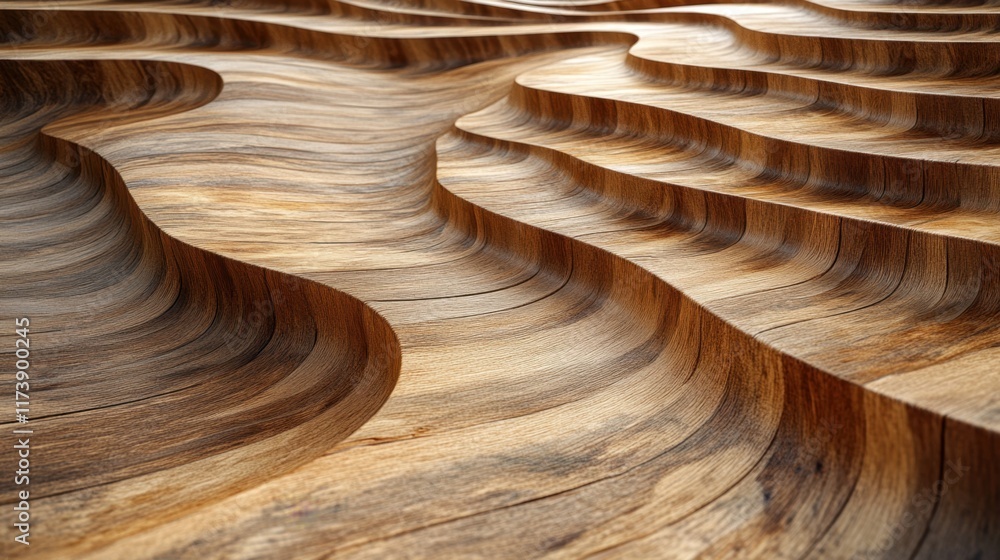 Poster intricate curves of polished wood create a mesmerizing texture in an artistic display of craftsmansh