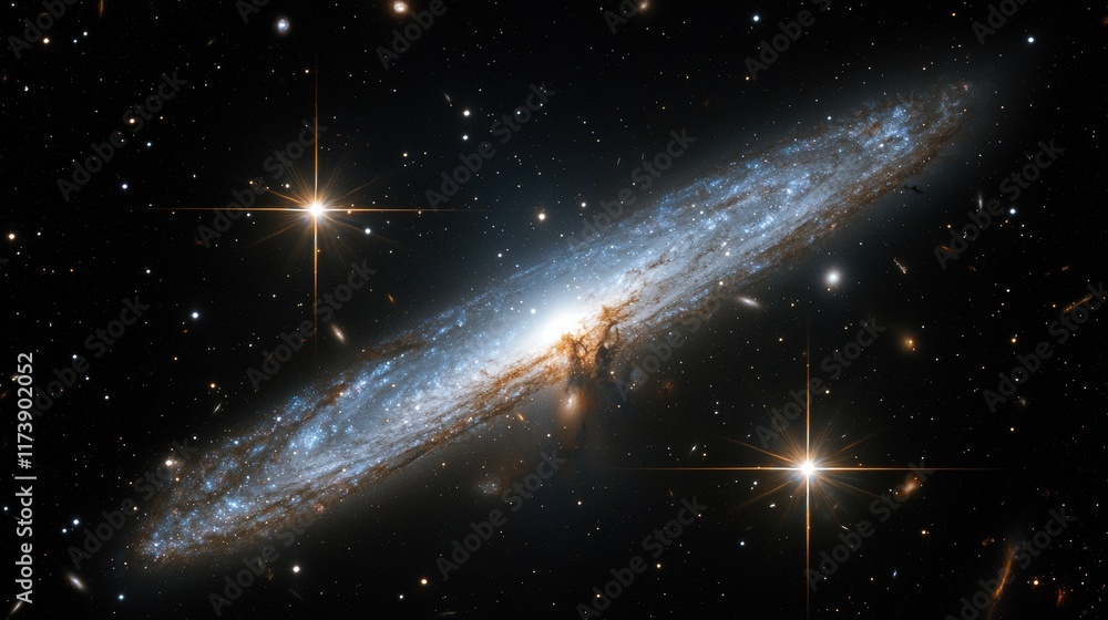 Poster galactic exploration event deep space image capture cosmic environment astronomical viewpoint stunni