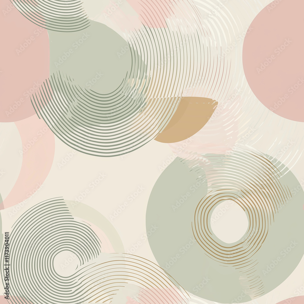 Poster clean scandinavian geometrics seamless pattern design abstract art modern interior minimalist aesthe