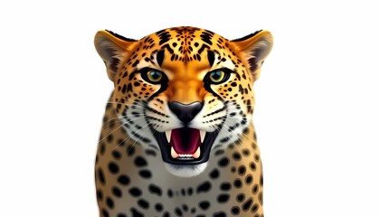 Obraz premium Panthera pardus roaring 