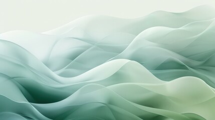 Obraz premium Abstract Gradient Backgrounds: Textured Waves in Shades of Green and White, Resembling Gentle Ocean Waves, for Modern Design