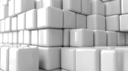 Abstract background of white glossy cubes. Ideal for modern presentations website designs or social media.