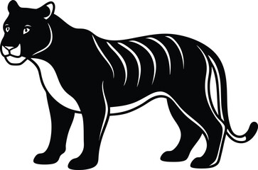 Tiger Silhouette Vector Illustration