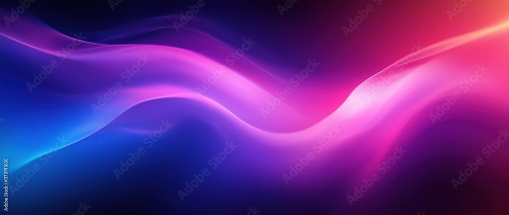 Poster purple blue gradient background abstract design with blurred neon effect and soft texture