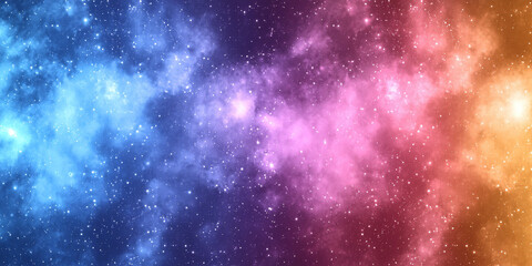 Fototapeta premium Colorful Cosmic Background with Stars and Nebulae