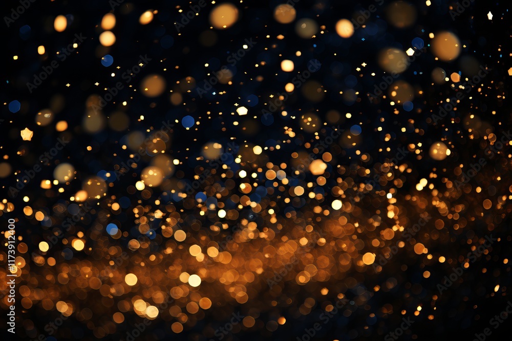 Aufkleber sparkling bokeh lights create a magical atmosphere at night. generative ai