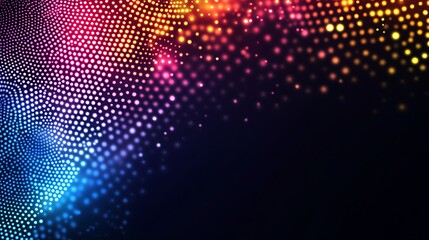 Fototapeta premium Abstract Colorful Dotted Light Wave Background