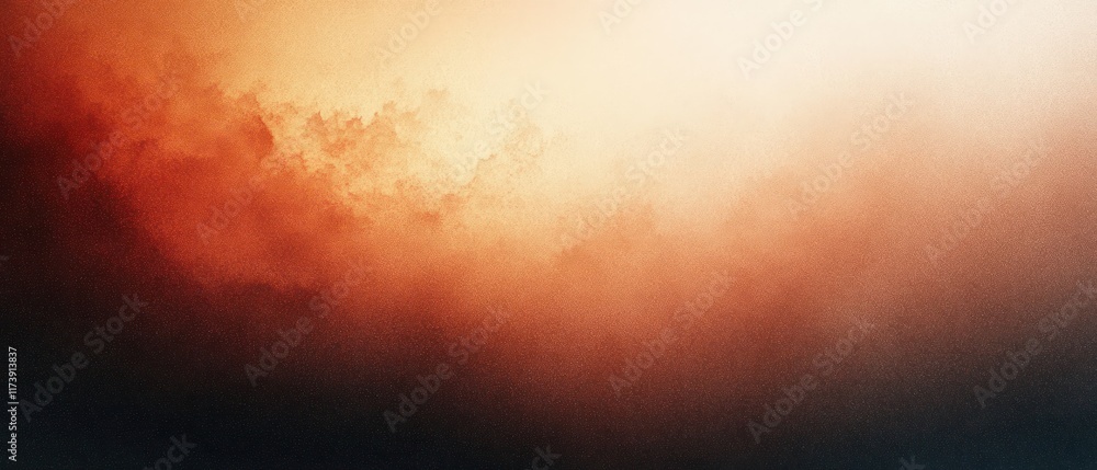 Poster gradient background with grainy texture in warm earthy tones for abstract expressionism inspired des