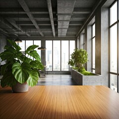 A softly blurred background showcasing an empty, modern office space with clean lines, sleek furnishings, and a professional, contemporary design aesthetic