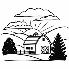Fototapeta premium house in the woods