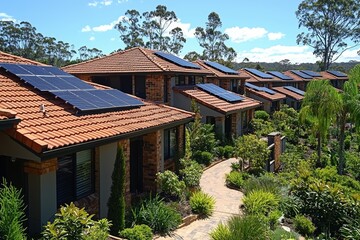 The suburbs of Adelaide bathed in daylight, featuring residences covered in solar panels