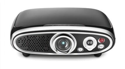 Fototapeta premium Compact portable projector with sleek design. Ideal for presentations movie nights or gaming on the go.