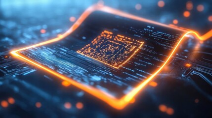 Futuristic Digital Invoice Template with QR Code for Online Payment Solution and Transaction Management