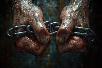 Handcuffed Man in Custody