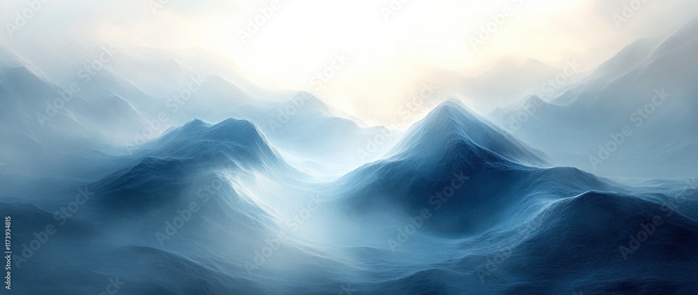 Poster monochromatic gradient abstract art smooth ethereal background minimalist design