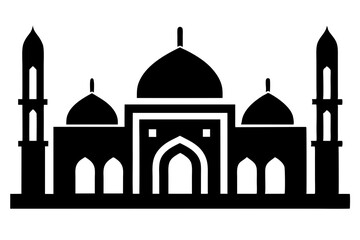 Mosque Icon Silhouette Vector Illustration