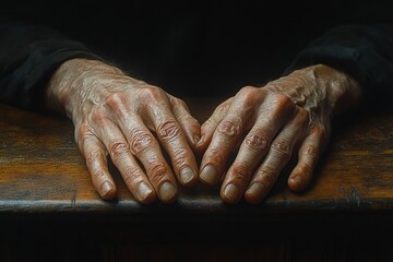 Fototapeta premium Handcuffed Man in Custody during Legal Proceedings