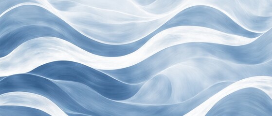 Obraz premium Abstract Waves in Soft Blue and White Tones for Artistic Designs
