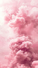 Fototapeta premium abstract composition of pink clouds, smoothly spreading and twisting with each other. 