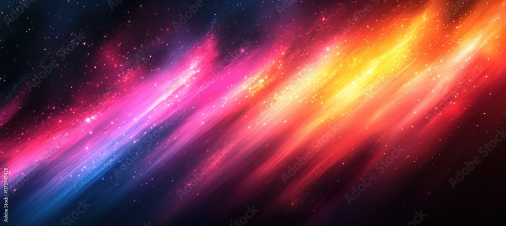 Poster abstract gradient glowing background with purple pink orange lines and dark texture dynamic flow des