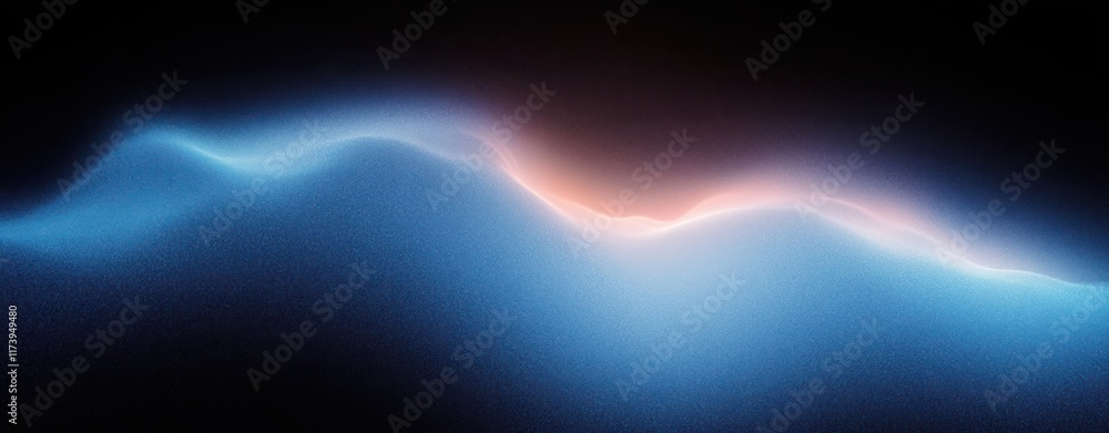 Poster abstract blue gradient glow on dark background with soft textures and fluid shapes for dynamic desig