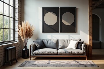 "Contemporary living room with minimalist decor and natural light."