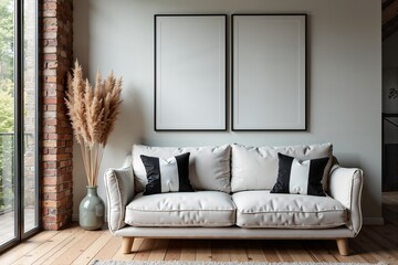 "Modern living room with minimalist decor and natural light."