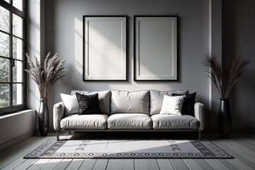 "Contemporary living room with minimalist decor and natural light."