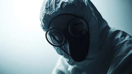 Professional in Healthcare Attire with High Contrast Look