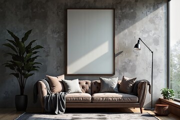 "Contemporary living room with minimalist decor and natural light."