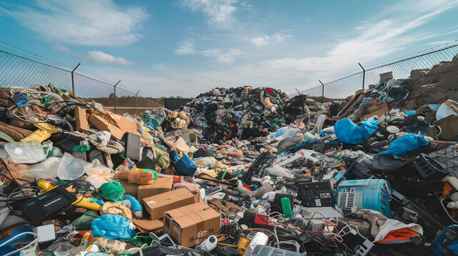 Enorme Vertedero con Montones de Basura &ndash; Foto