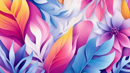 Vibrant Floral Patterns with Clean Background