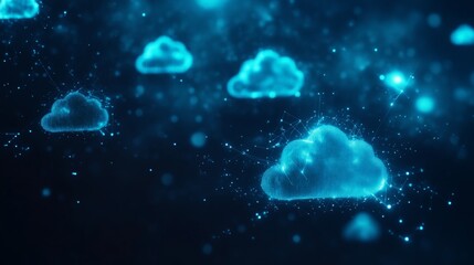 Abstract Cloud Computing Technology Background Design